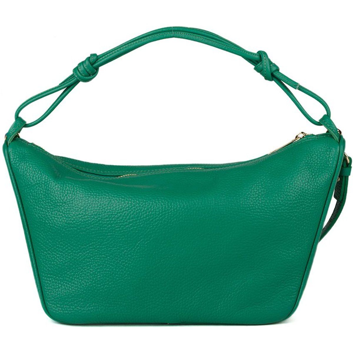 Elegante Leder-Sichel-Tasche mit Knoten