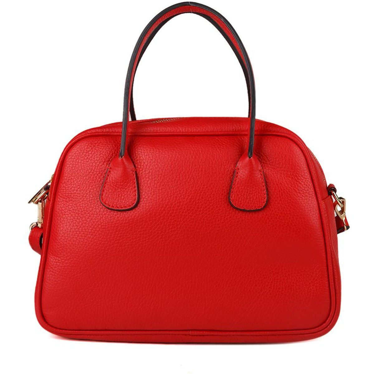 Klassische Satchel aus genarbtem Leder