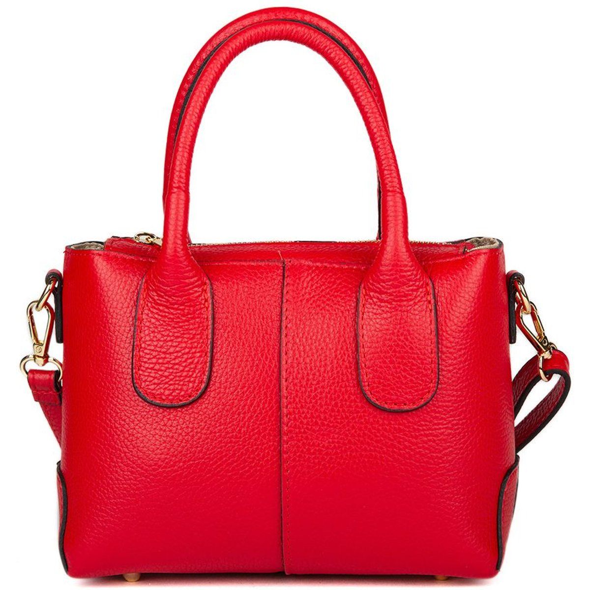 Kleine Satchel aus genarbtem Leder