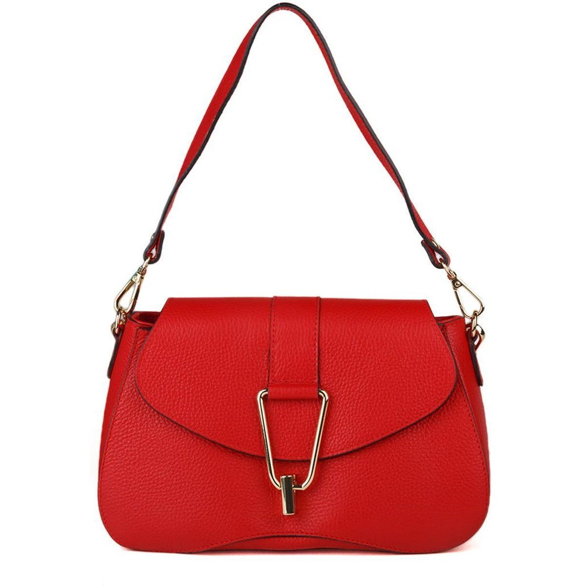 Schultertasche aus strukturiertem Leder