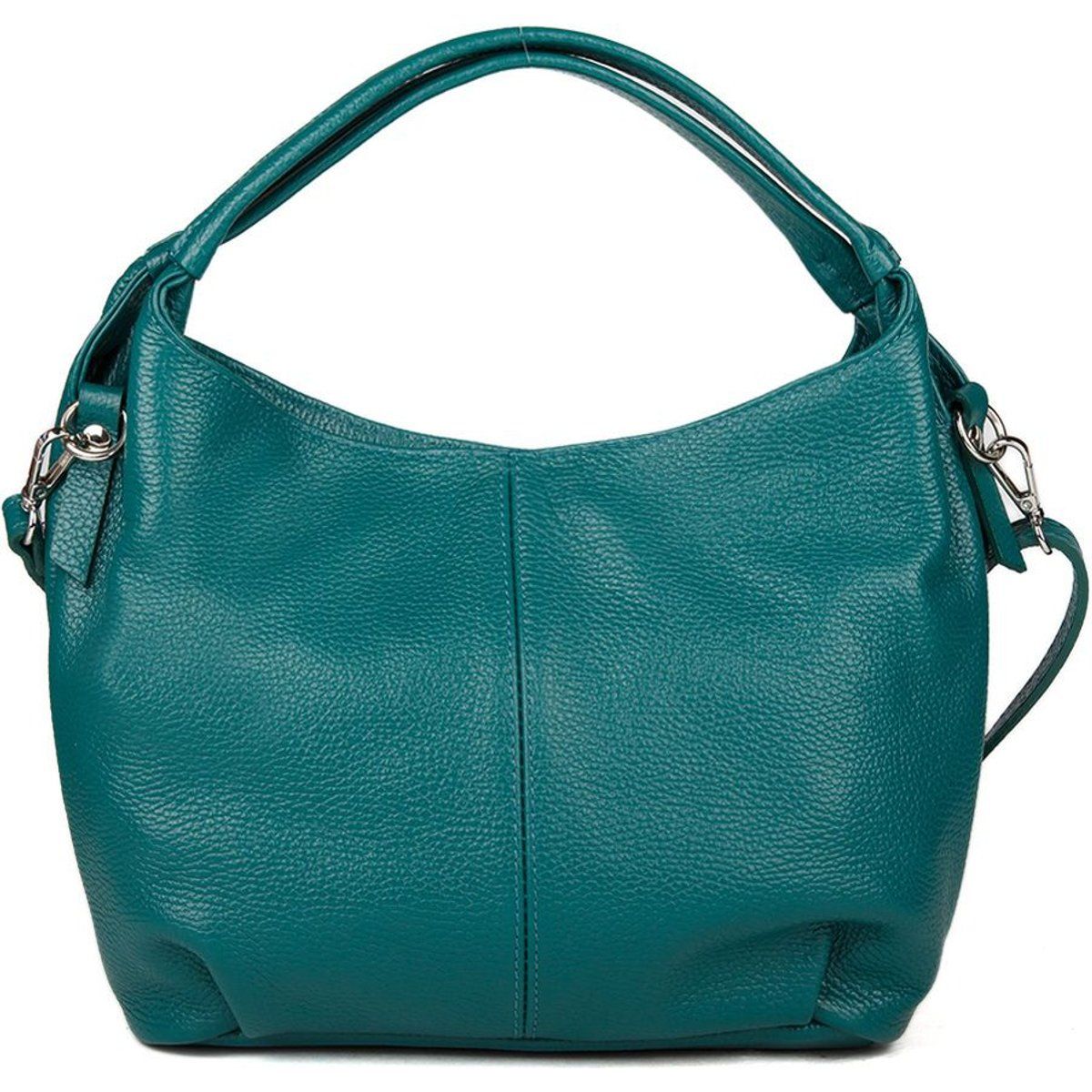 Hobo-Schultertasche aus genarbtem Leder