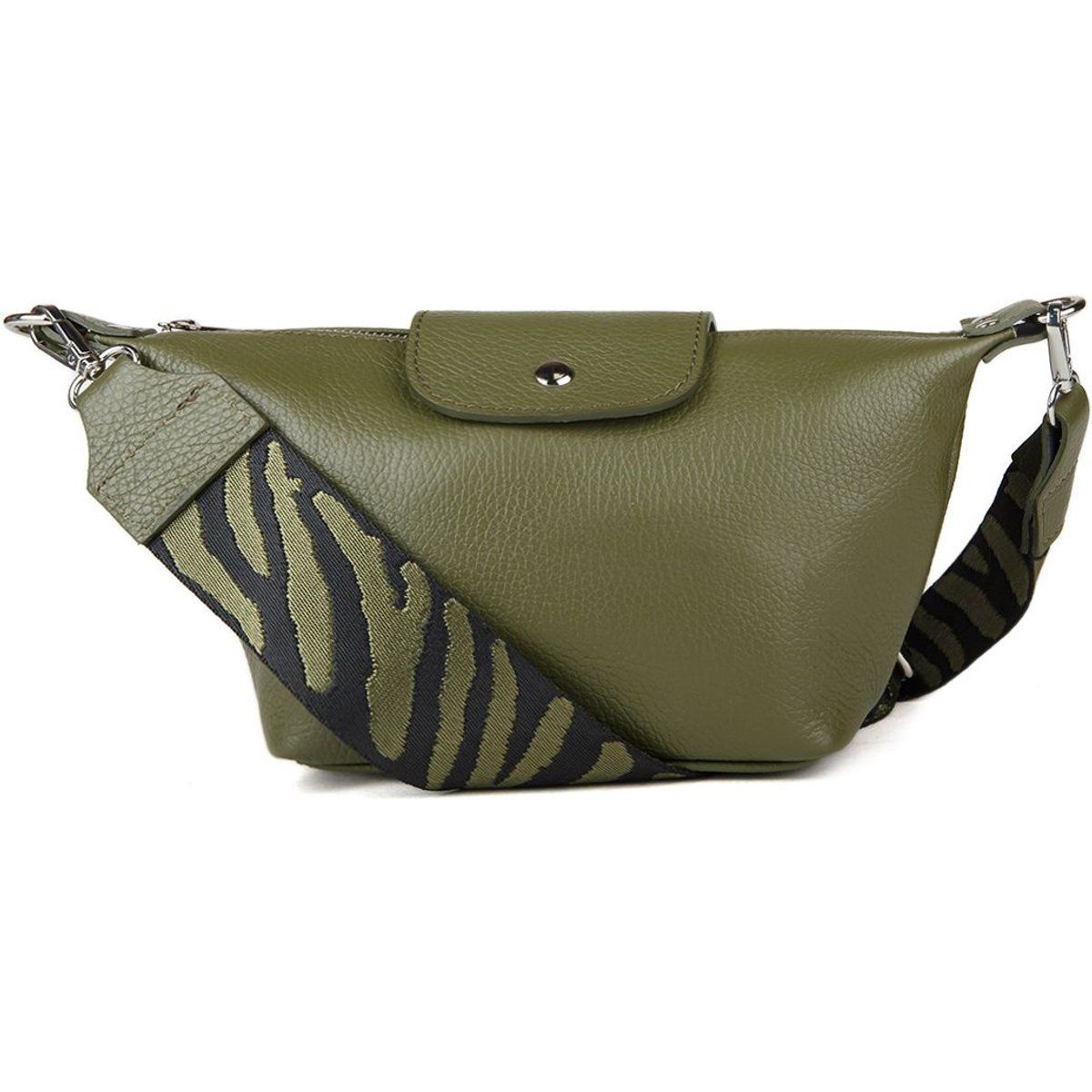 Gekörnte Leder-Gürteltasche zum Umhängen