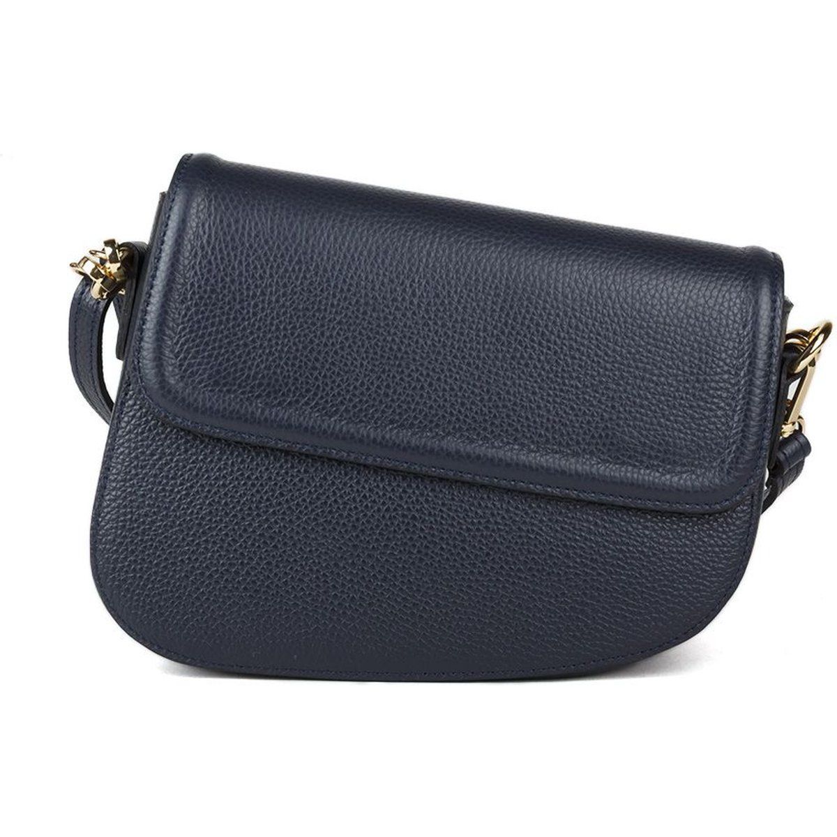 Elegante Satteltasche aus genarbtem Leder