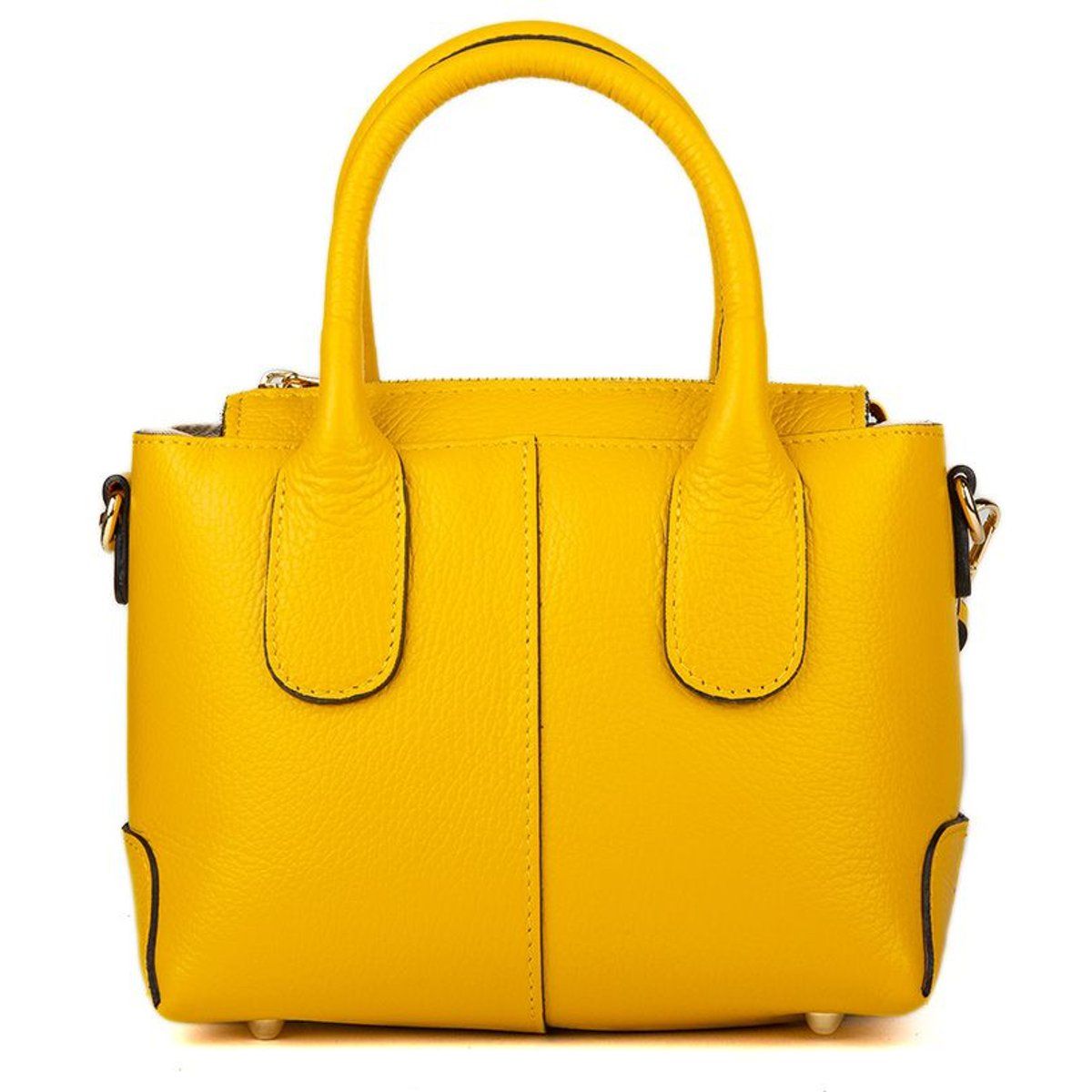 Strukturierte Schultertasche aus genarbtem Leder