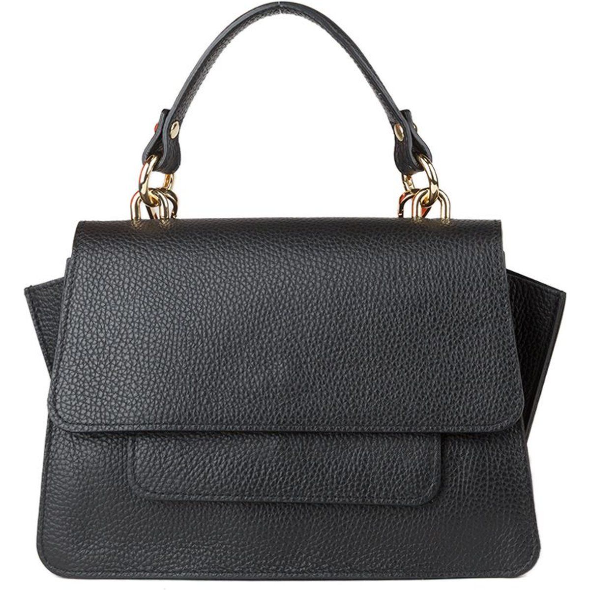 Elegante Henkeltasche aus genarbtem Leder