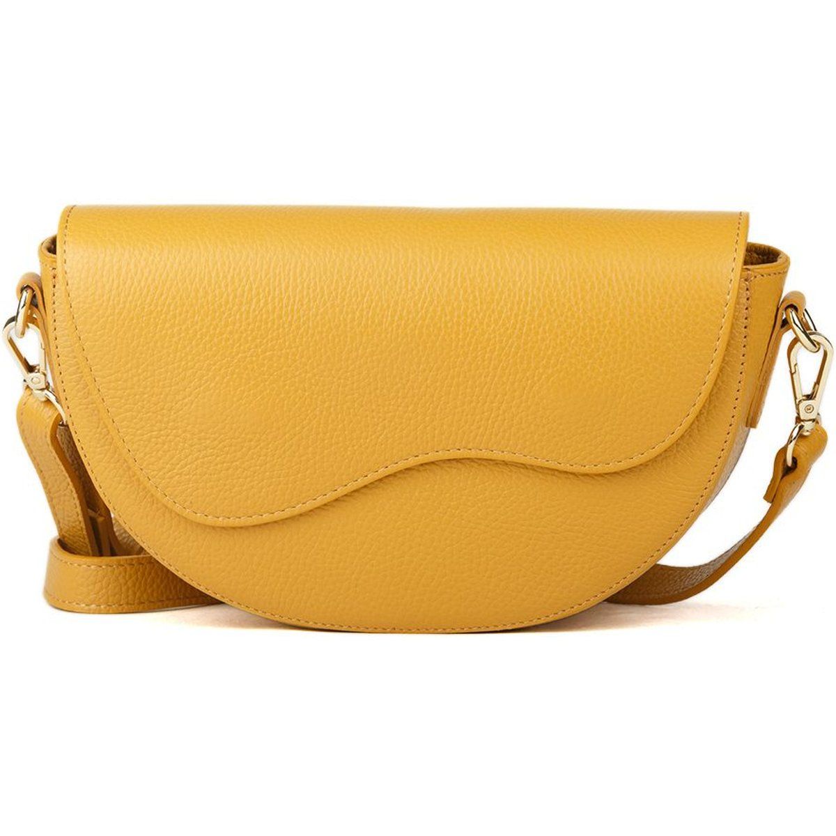Satteltasche mit Wellenklappe aus Leder