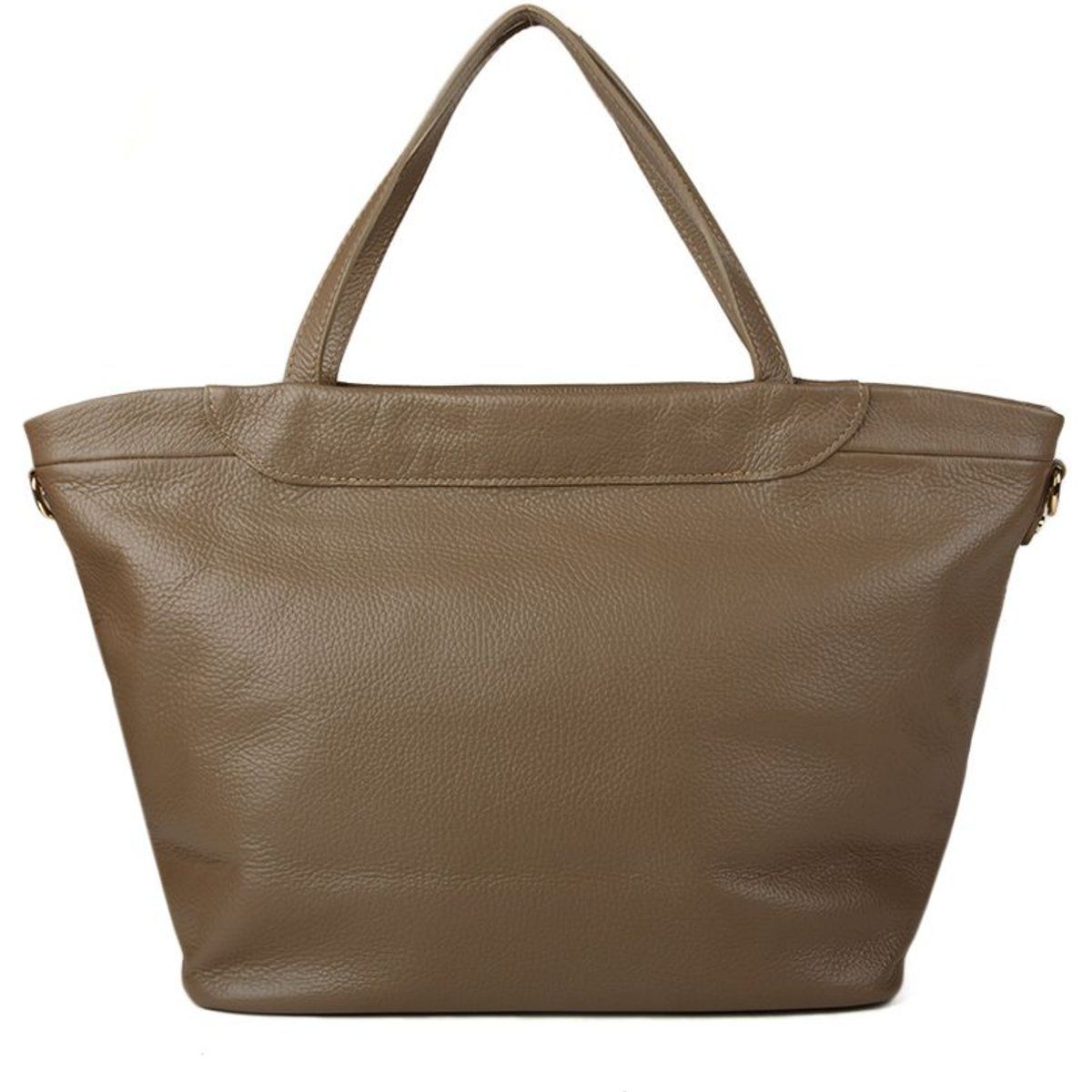 Schultertasche aus genarbtem Leder