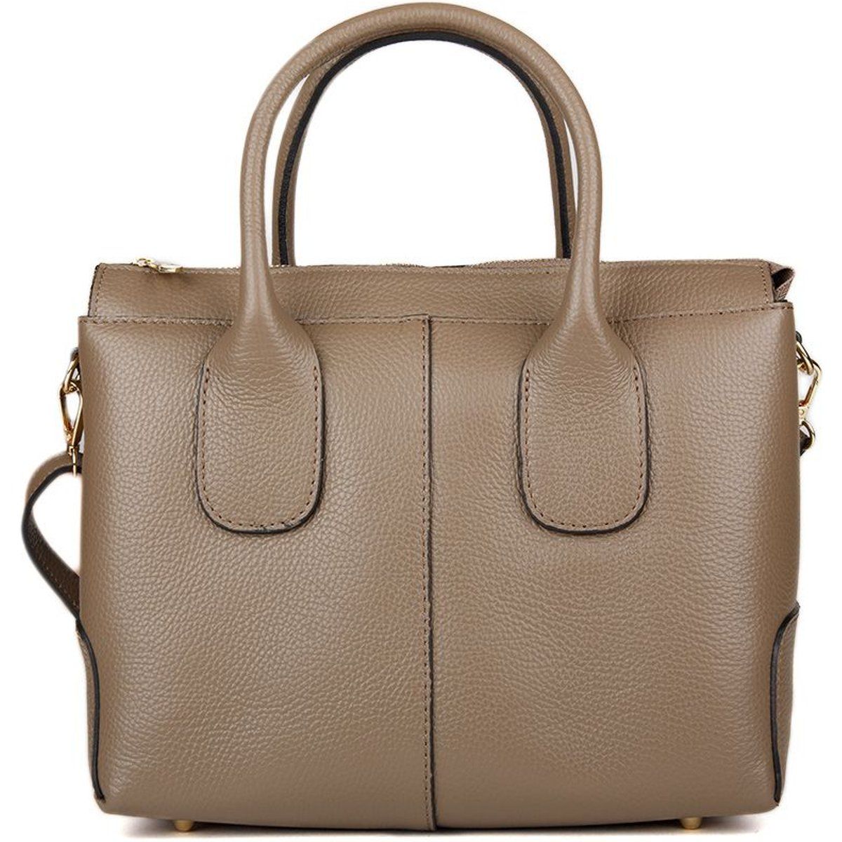Elegante strukturierte genarbte Henkeltasche