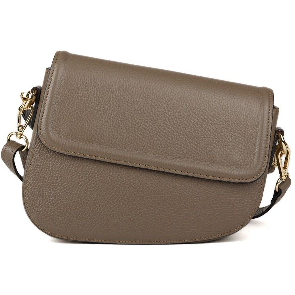 Strukturierte Leder-Satteltasche
