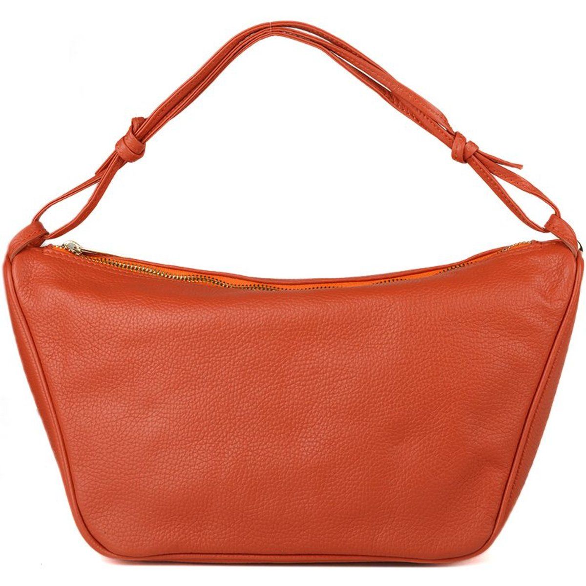 Hobo-Schultertasche aus genarbtem Leder
