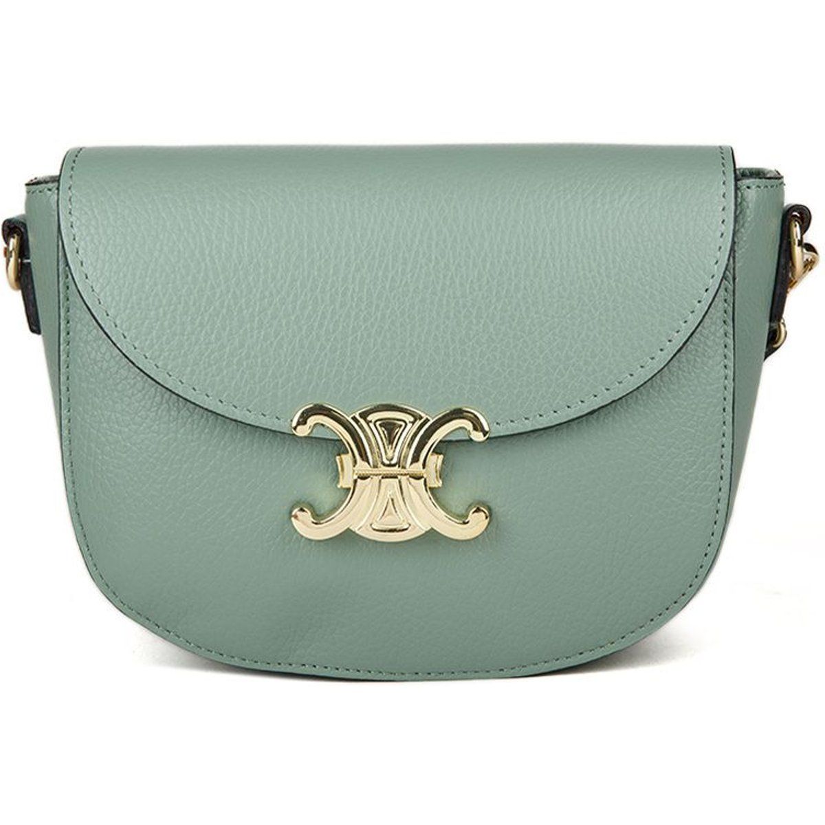 Satteltasche aus genarbtem Leder