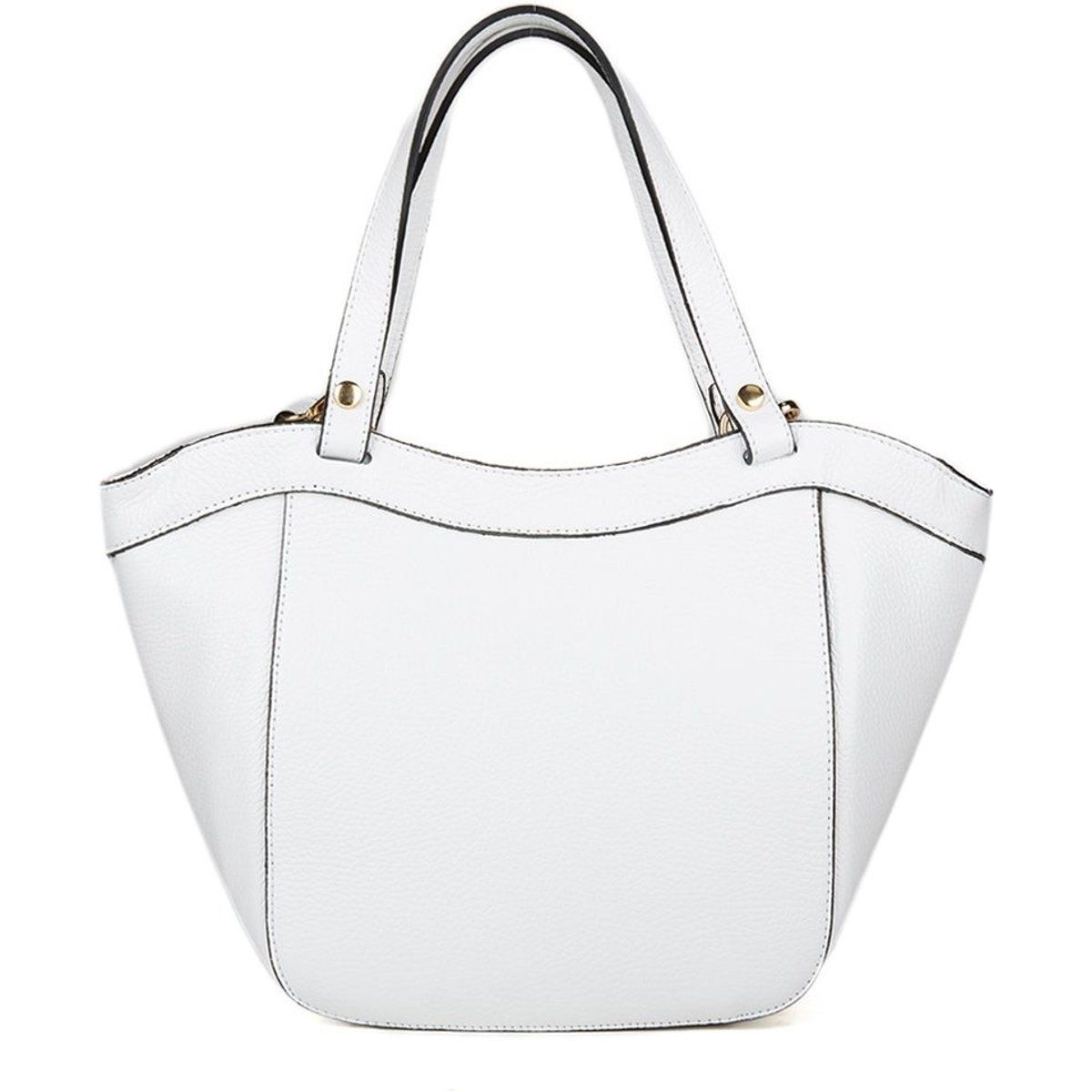 Elegante geschwungene Leder-Schultertasche