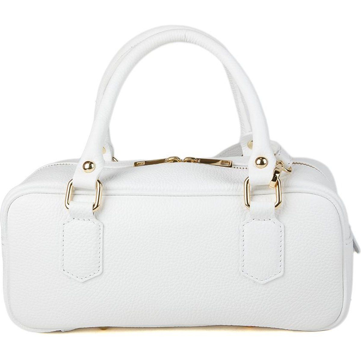 Strukturierte Leder-Henkeltasche