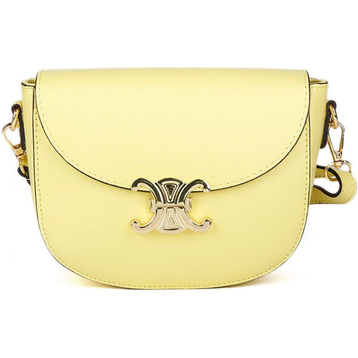 Elegante Satteltasche mit goldenem Logo