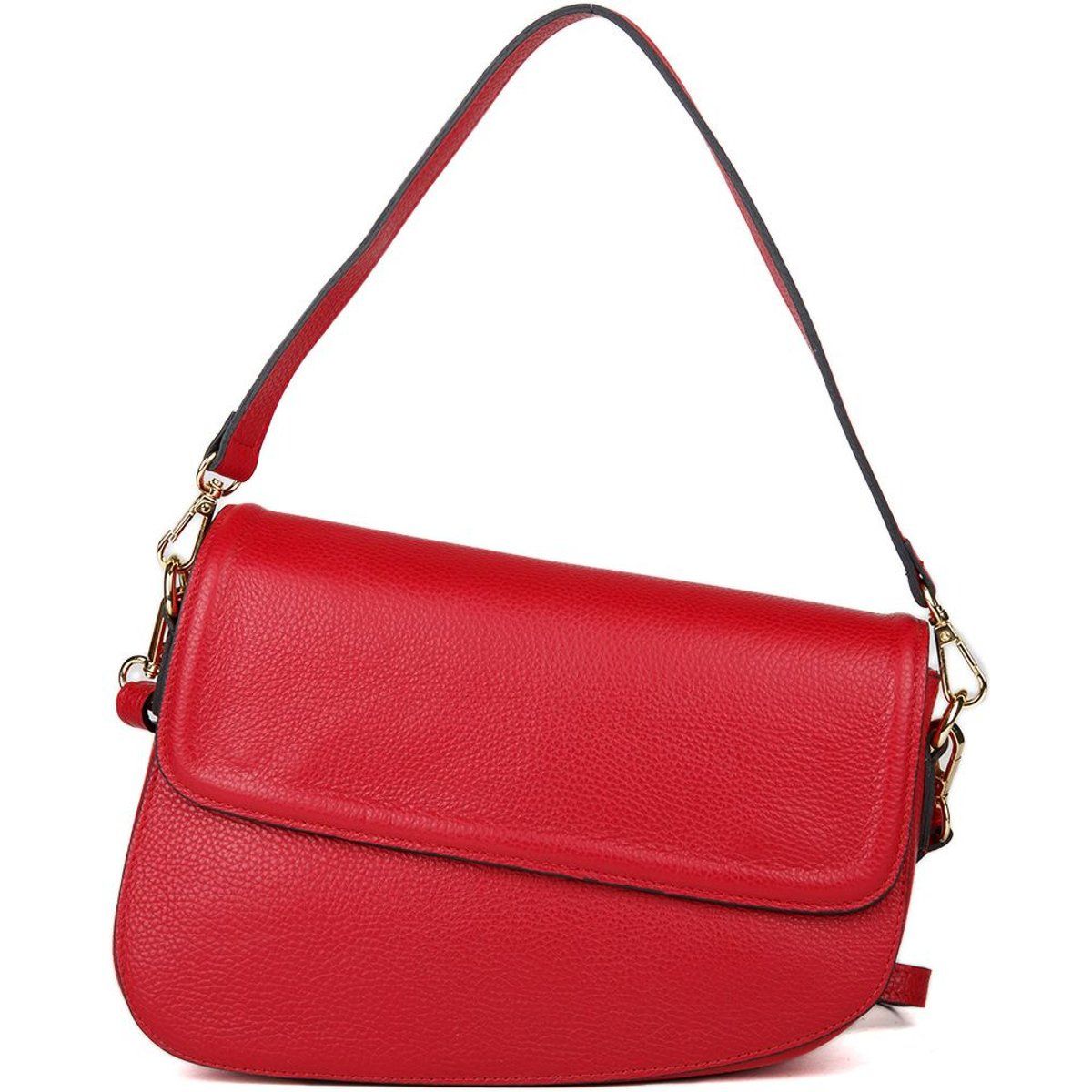 Asymmetrische Leder-Schultertasche