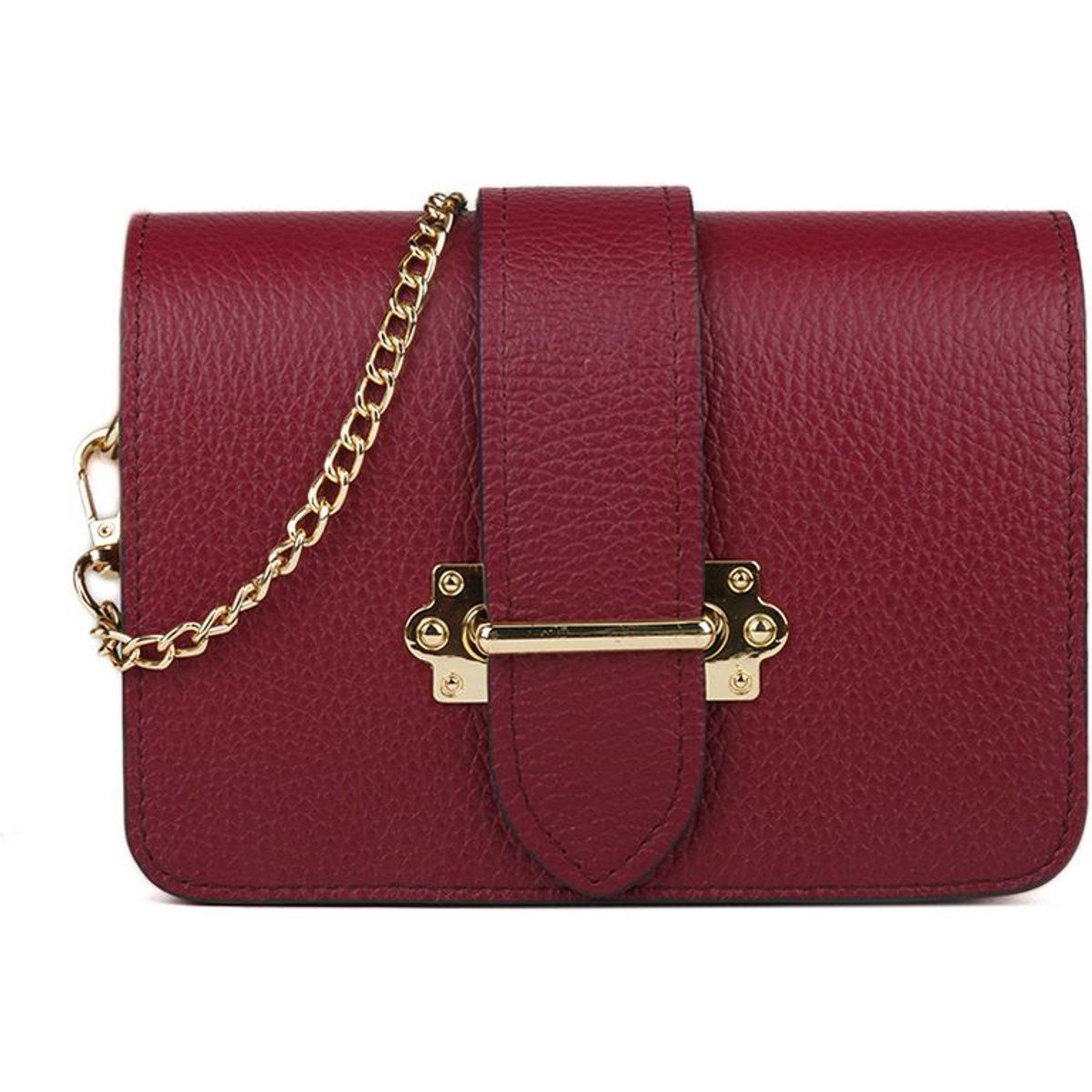 Wandelbare Tasche aus genarbtem Leder