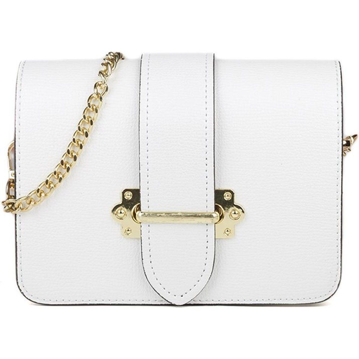 Strukturierte Crossbody-Tasche aus Leder