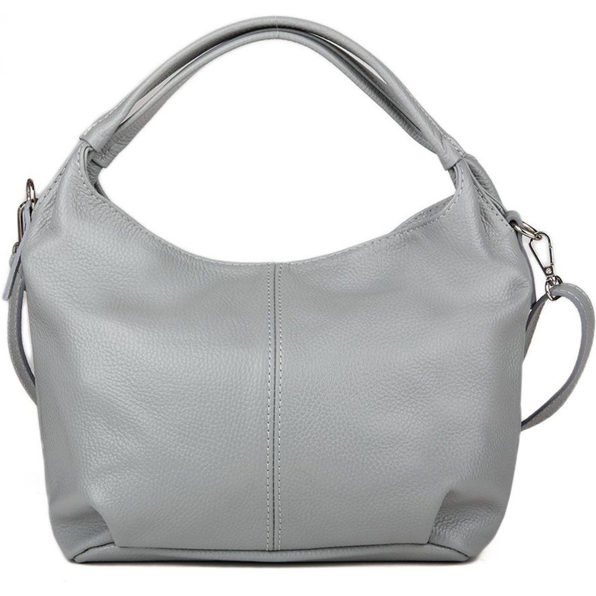 Lässige Hobo-Tasche aus genarbtem Leder