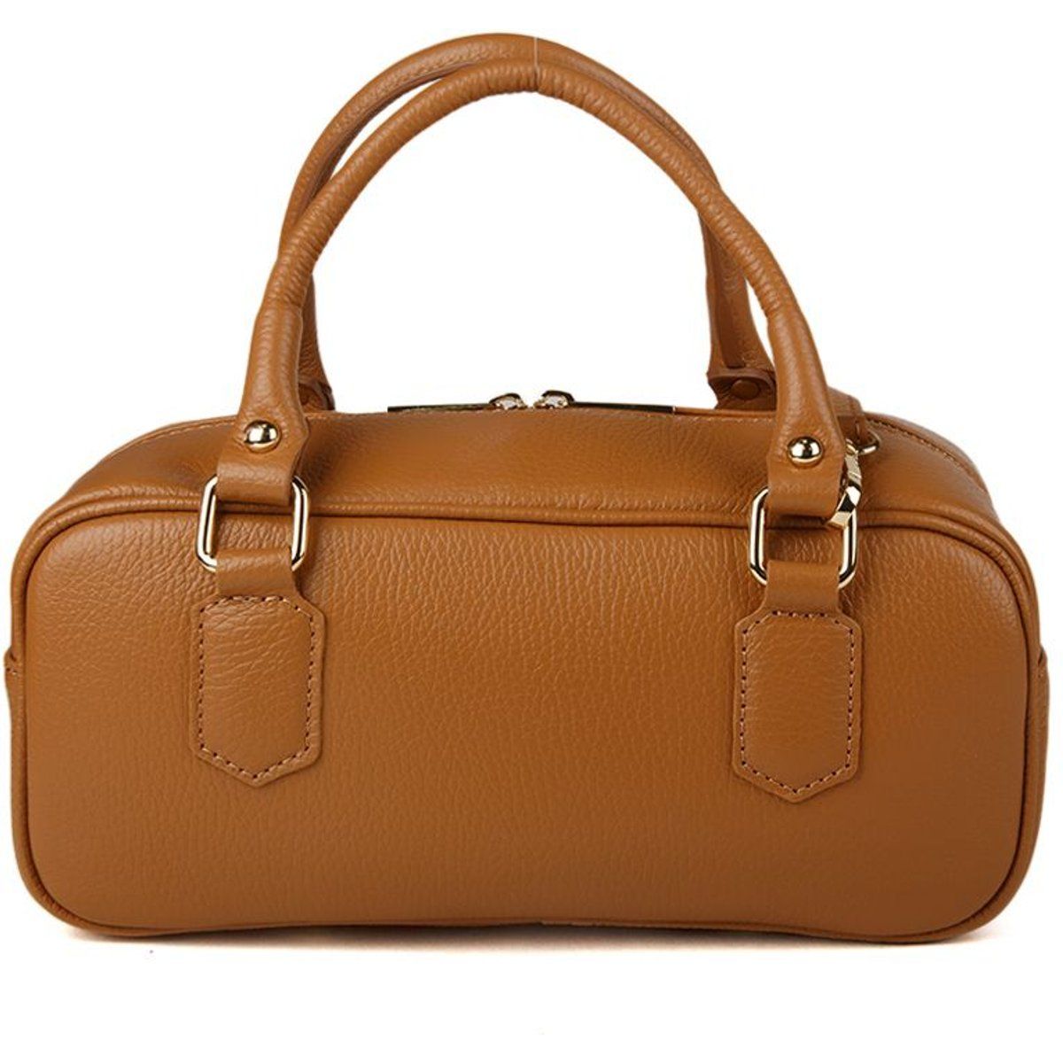 Elegante Bowlingtasche aus genarbtem Leder