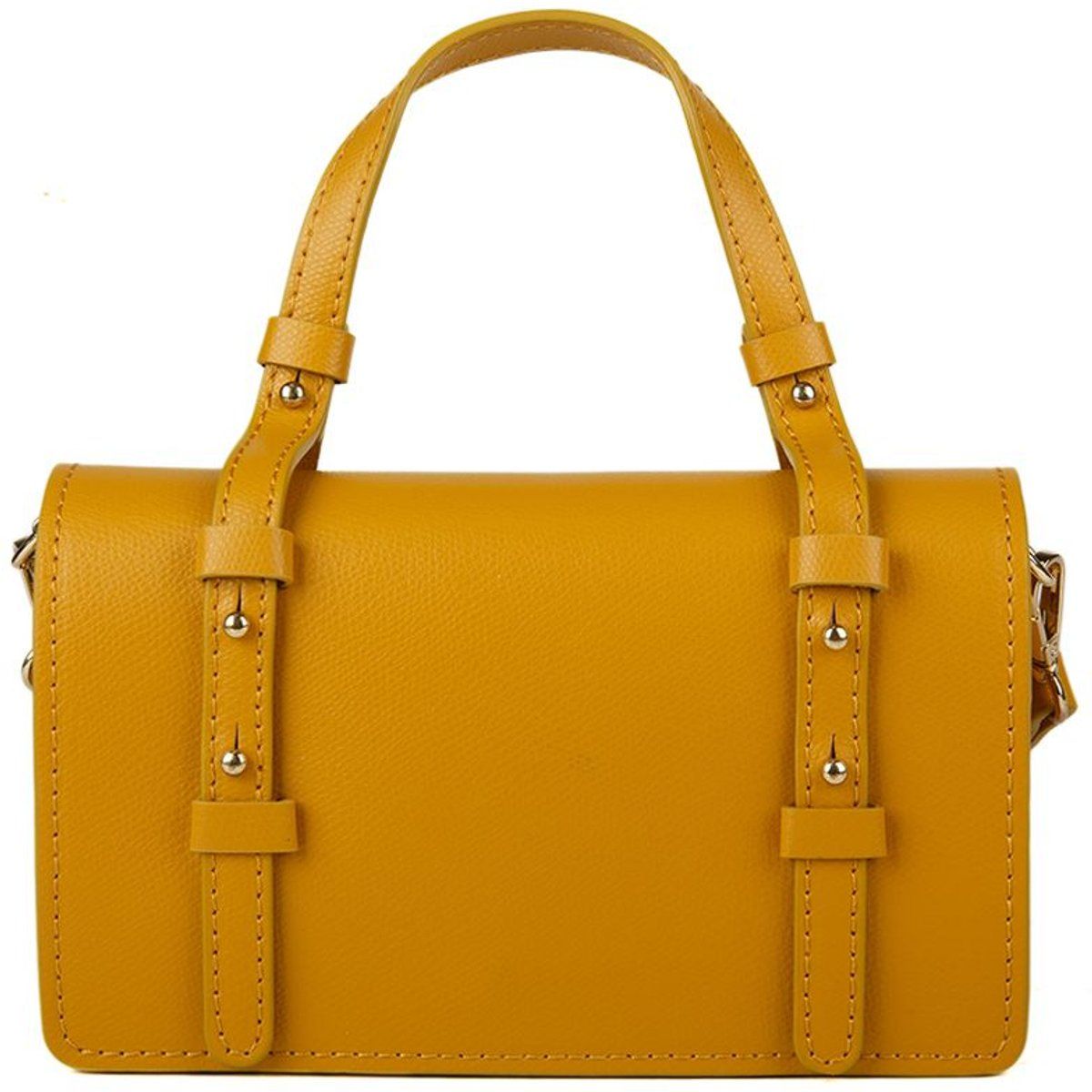 Kleine Leder-Umhängetasche im Satchel-Stil
