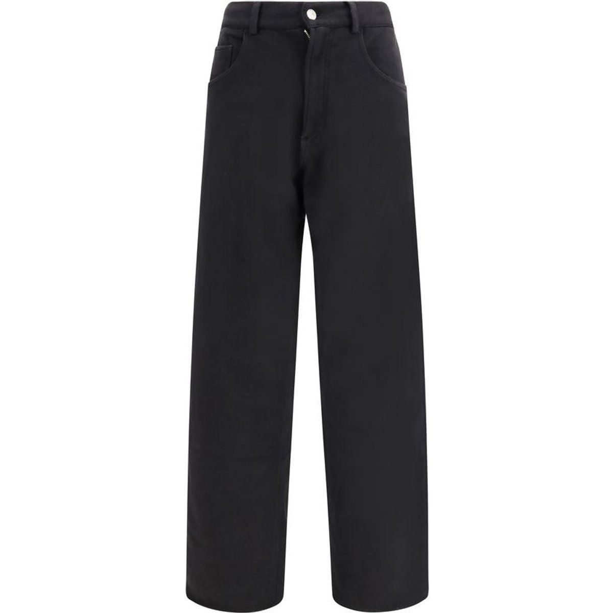 Lockere Baumwollhose mit weitem Bein