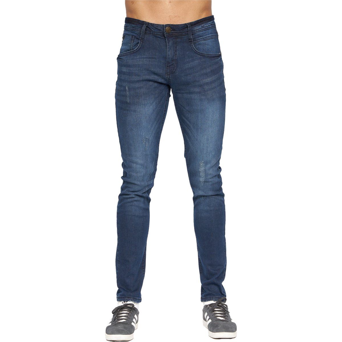 Tranfold Slim-Fit-Jeans mit Distressed-Effekt