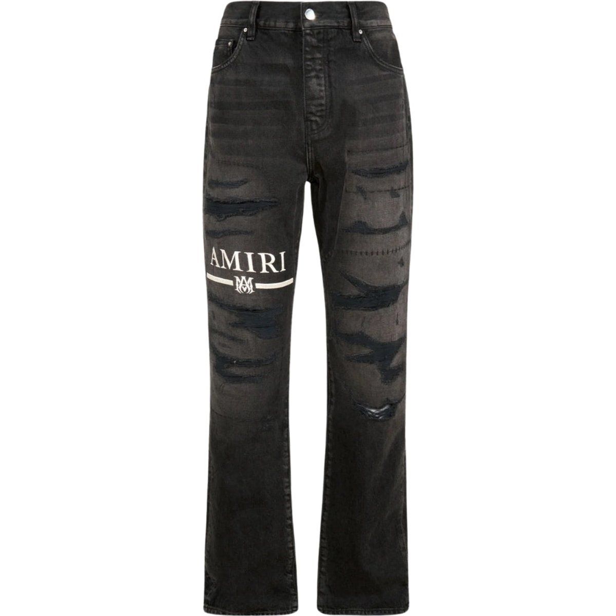 Straight-Leg Jeans mit Destroyed-Details