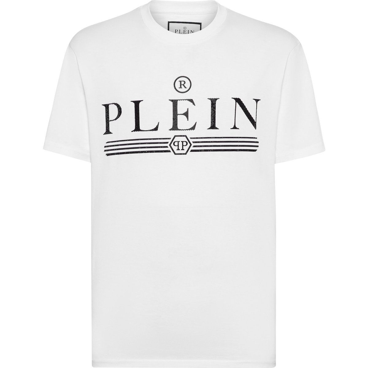 Logo-T-Shirt mit Kristall-Verzierung