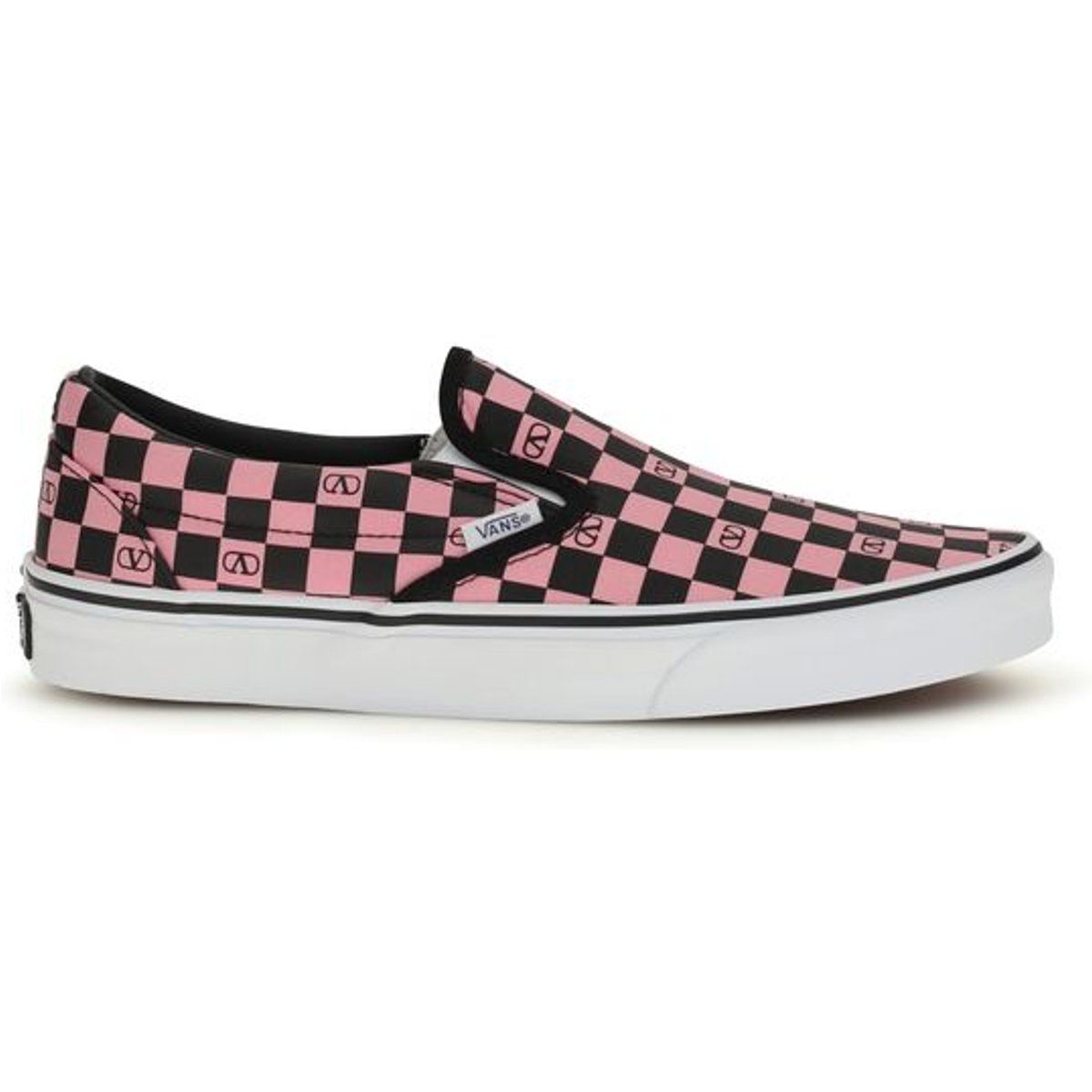 Checkerboard Slip-On Sneaker mit V-Logo