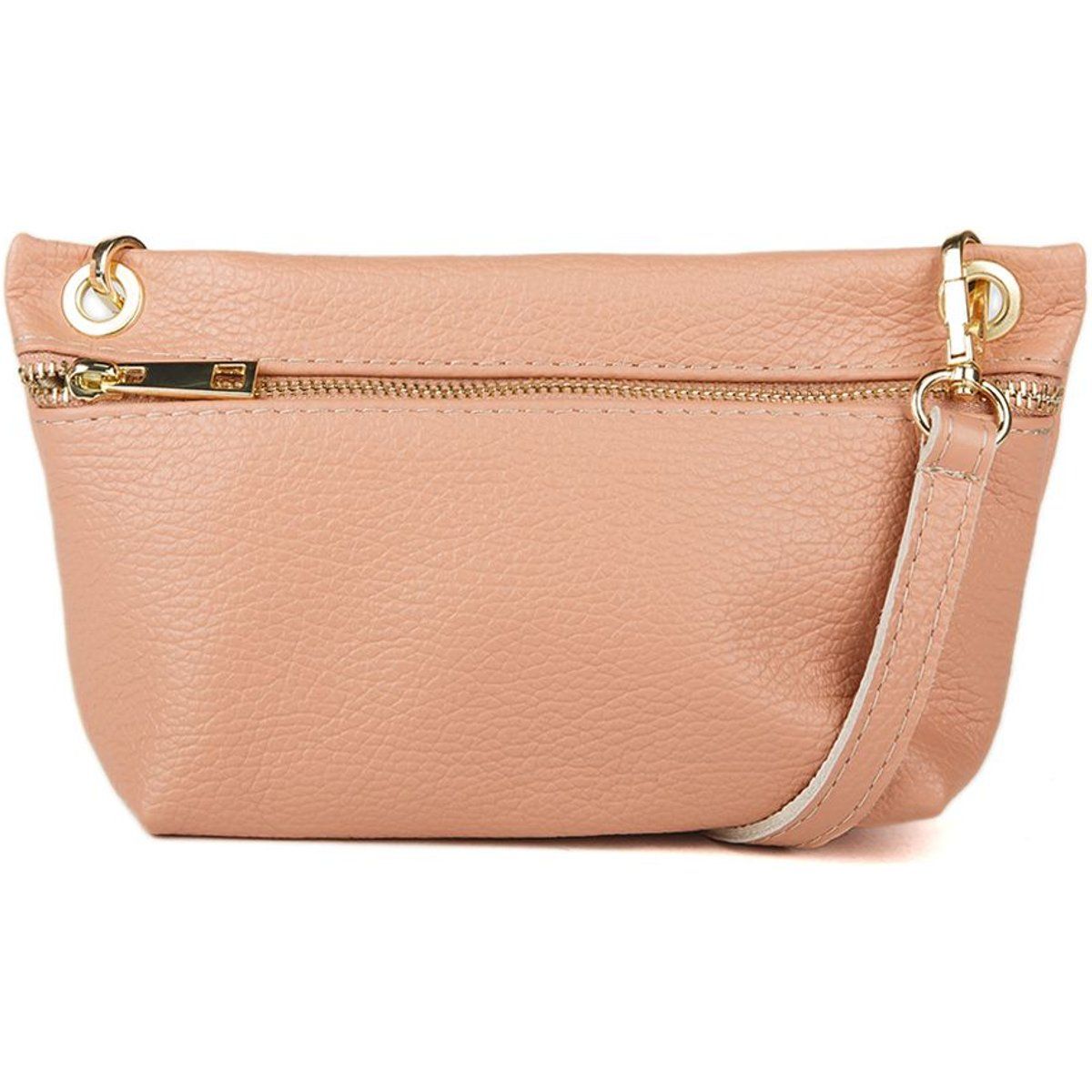 Crossbody-Clutch aus genarbtem Leder