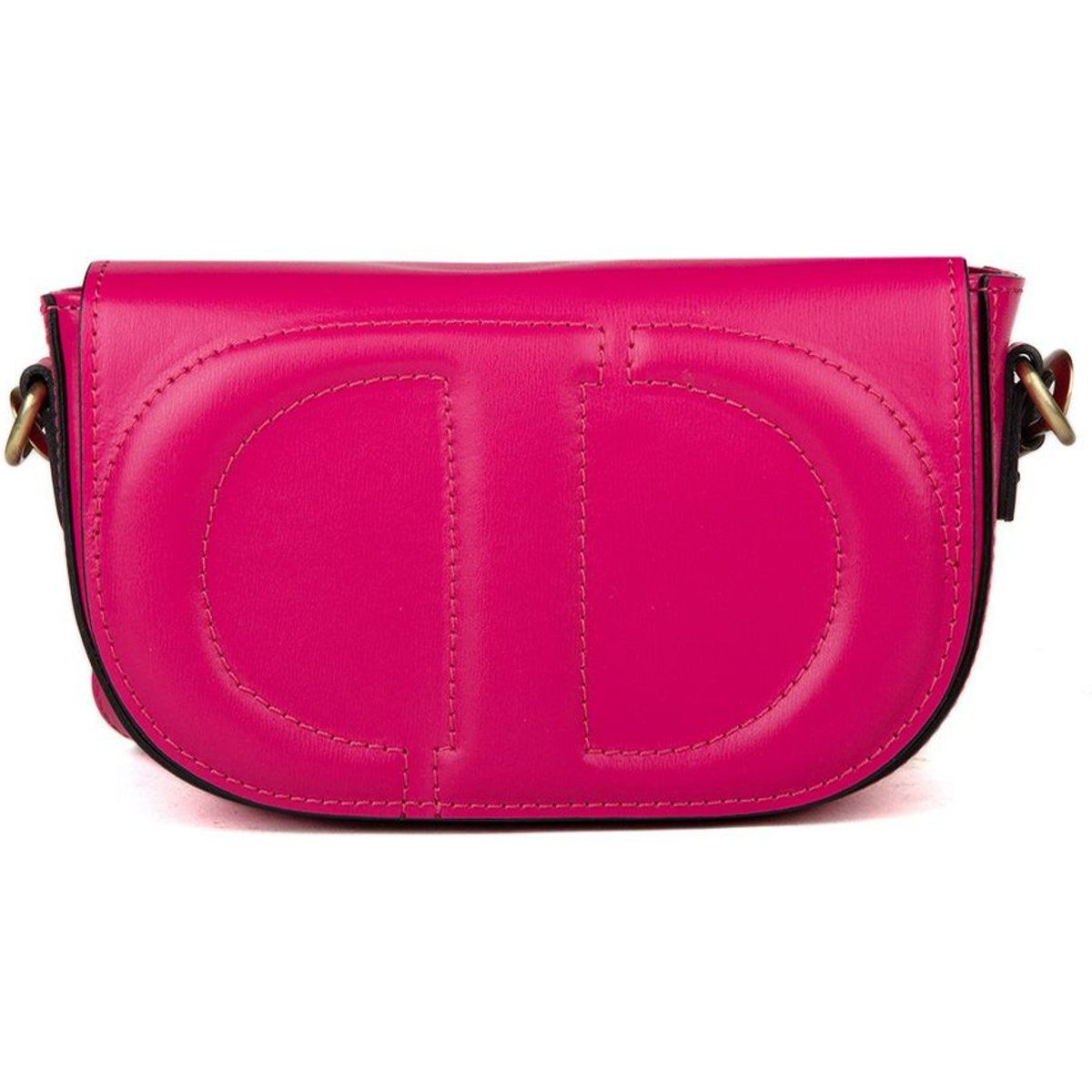 Leder-Satteltasche mit Logo-Prägung