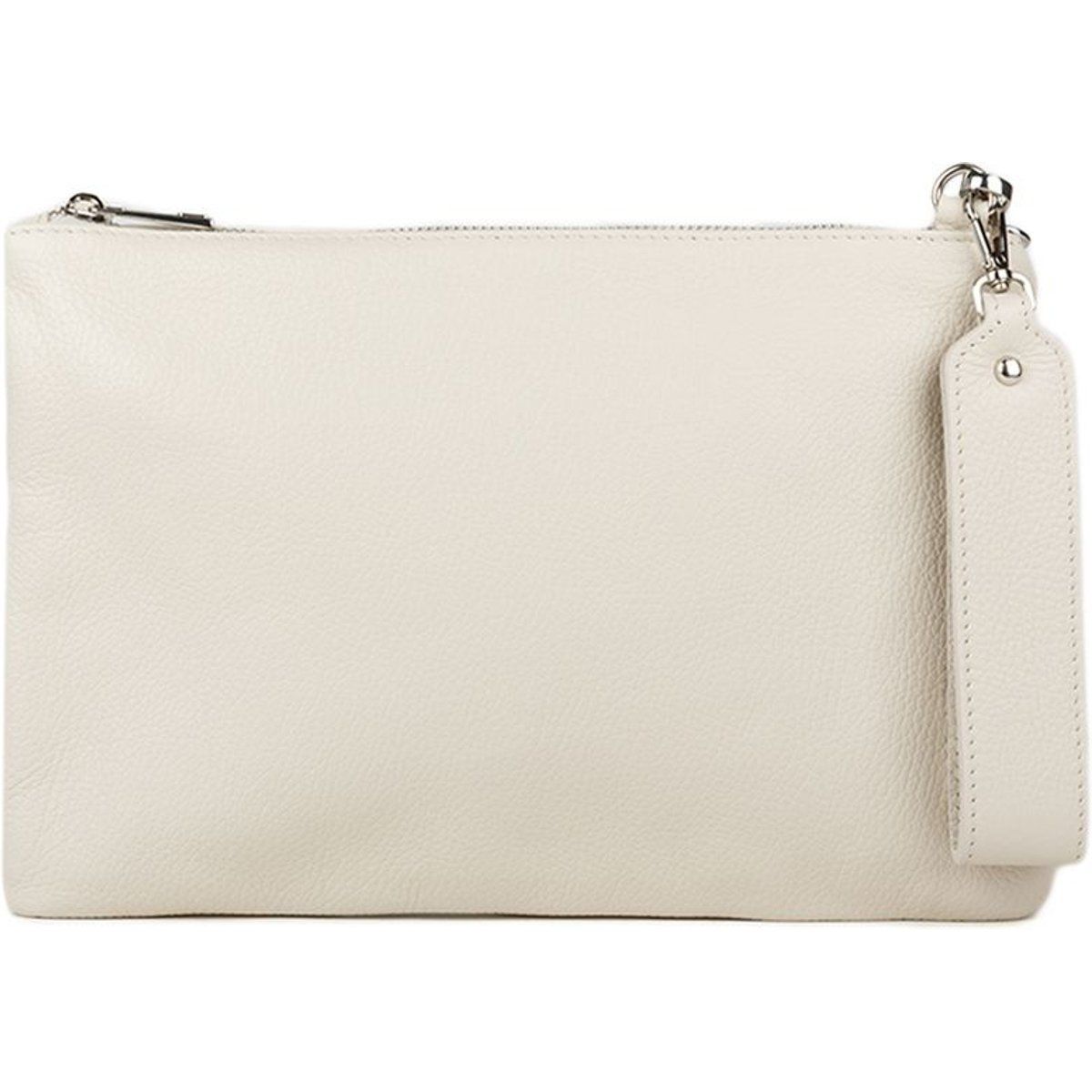 Flache Ledertasche mit Handschlaufe