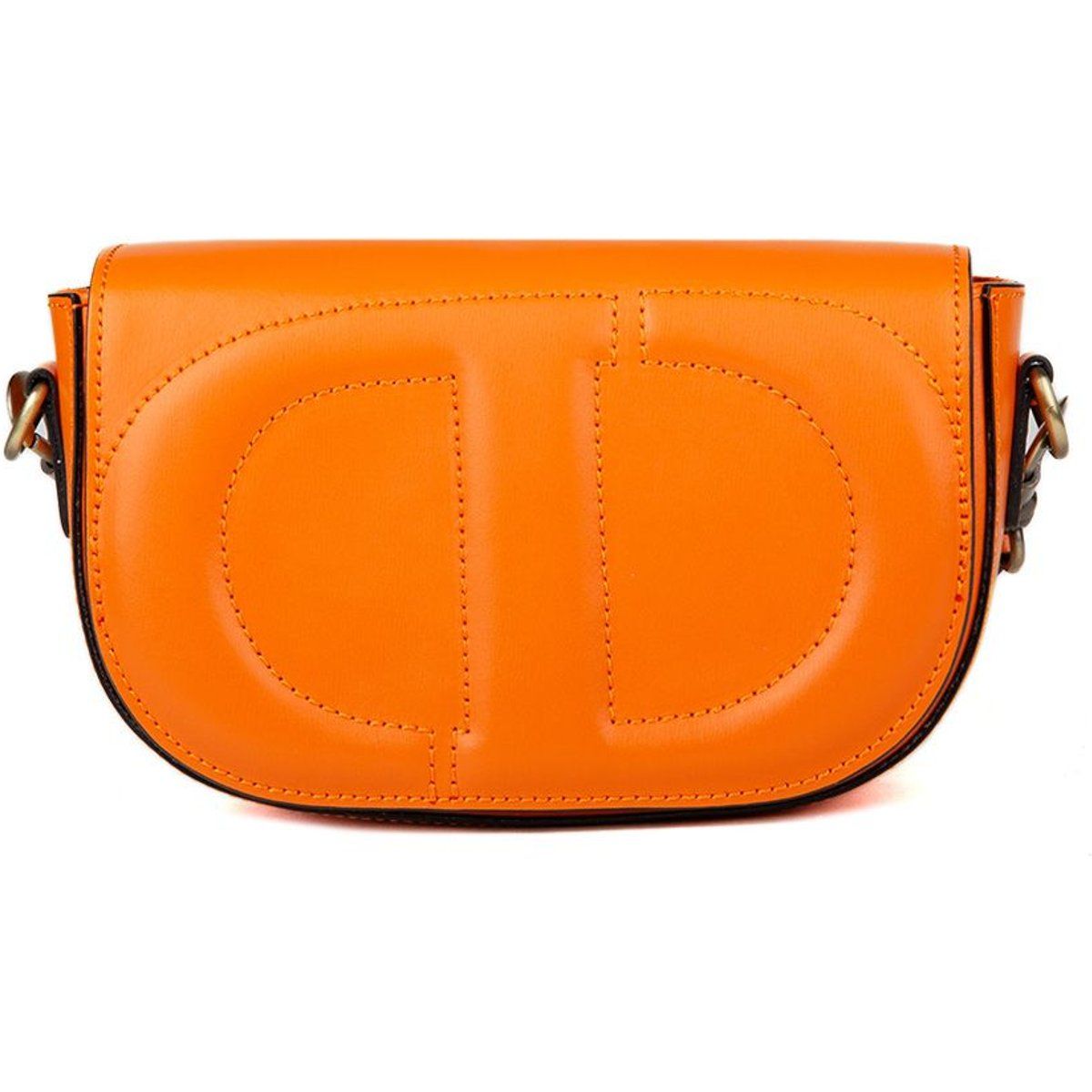 Leder-Umhängetasche mit Logo-Prägung