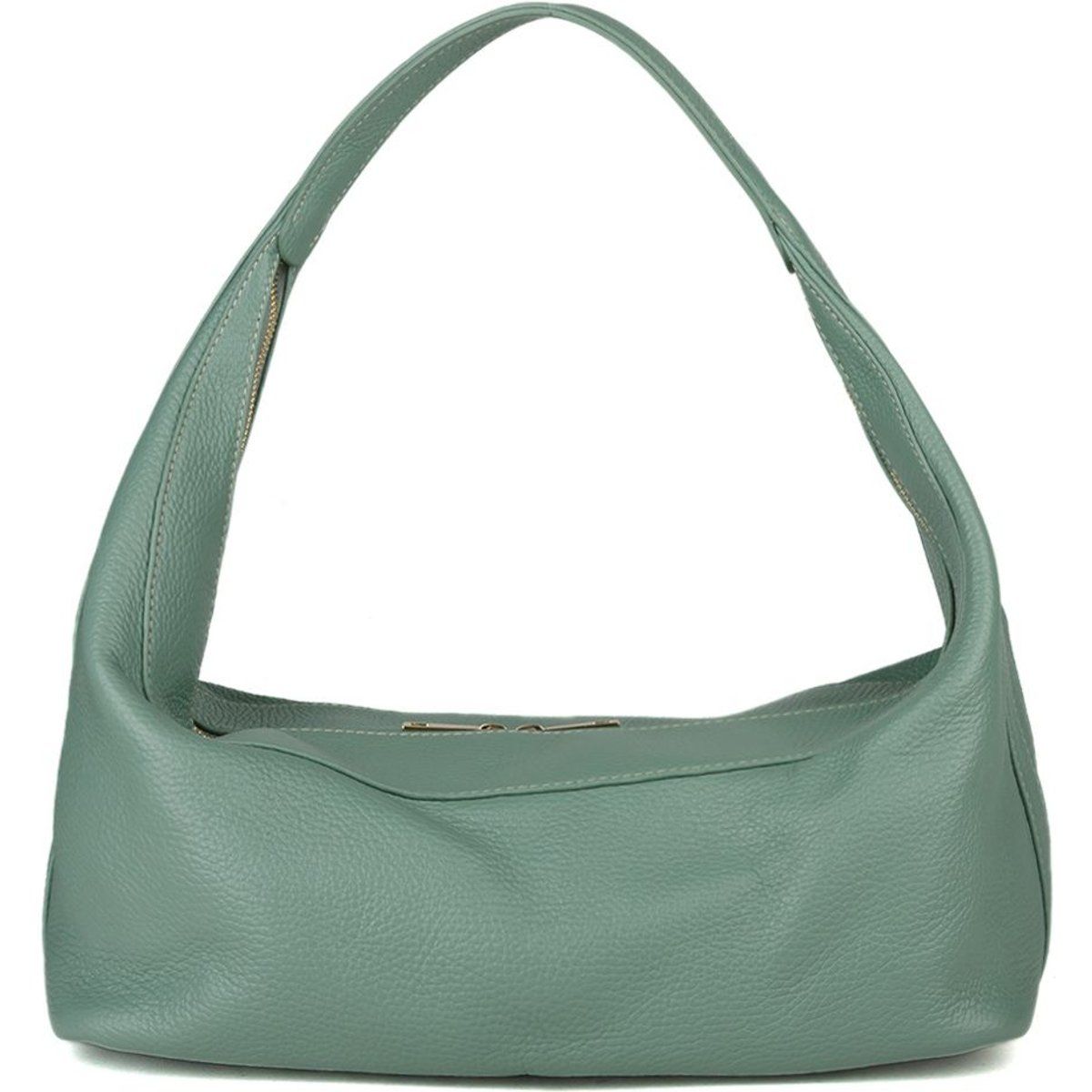 Hobo-Schultertasche aus genarbtem Leder