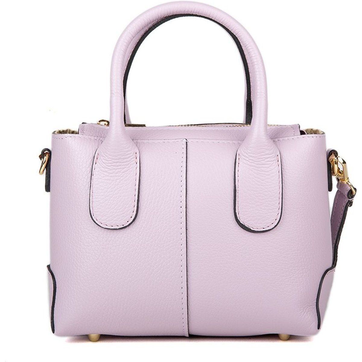 Elegante Strukturierte Leder-Henkeltasche