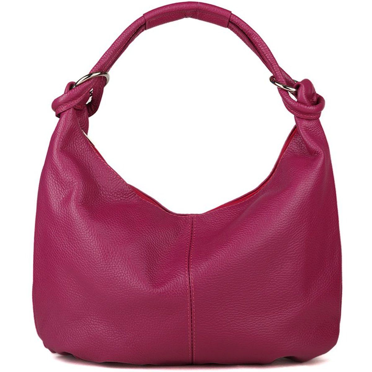 Lässige Hobo-Tasche aus genarbtem Leder