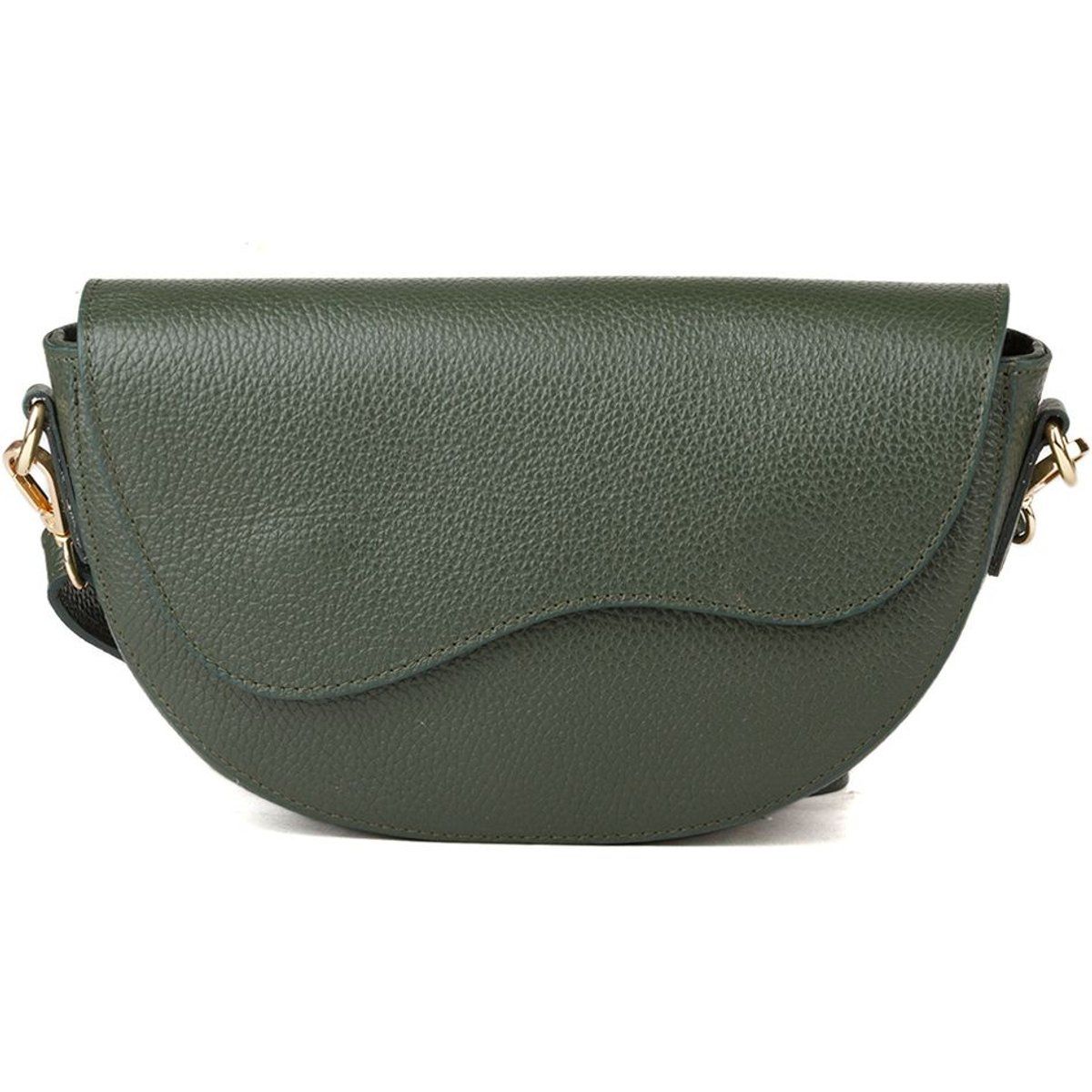 Satteltasche aus genarbtem Leder