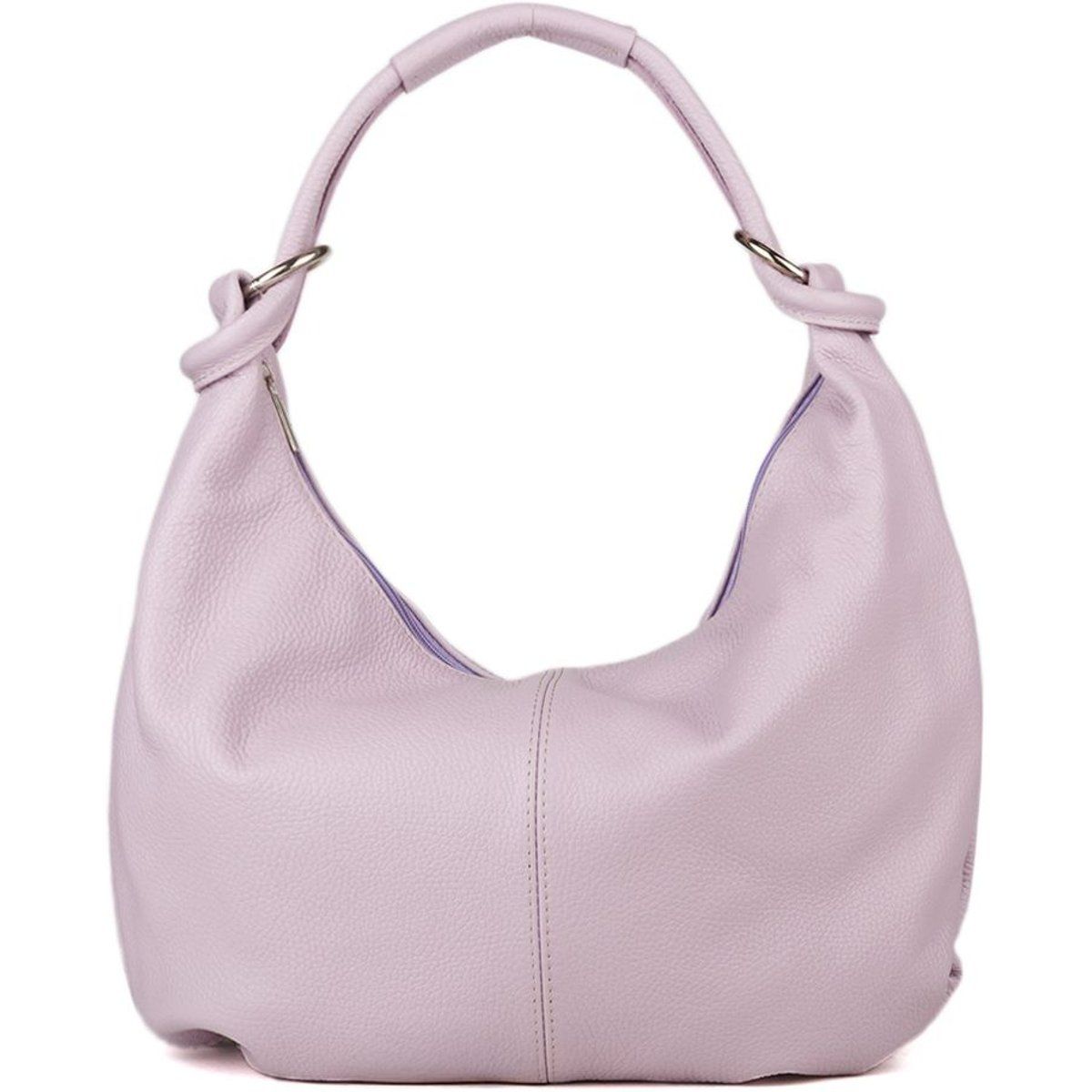 Weiche Hobo-Tasche aus genarbtem Leder