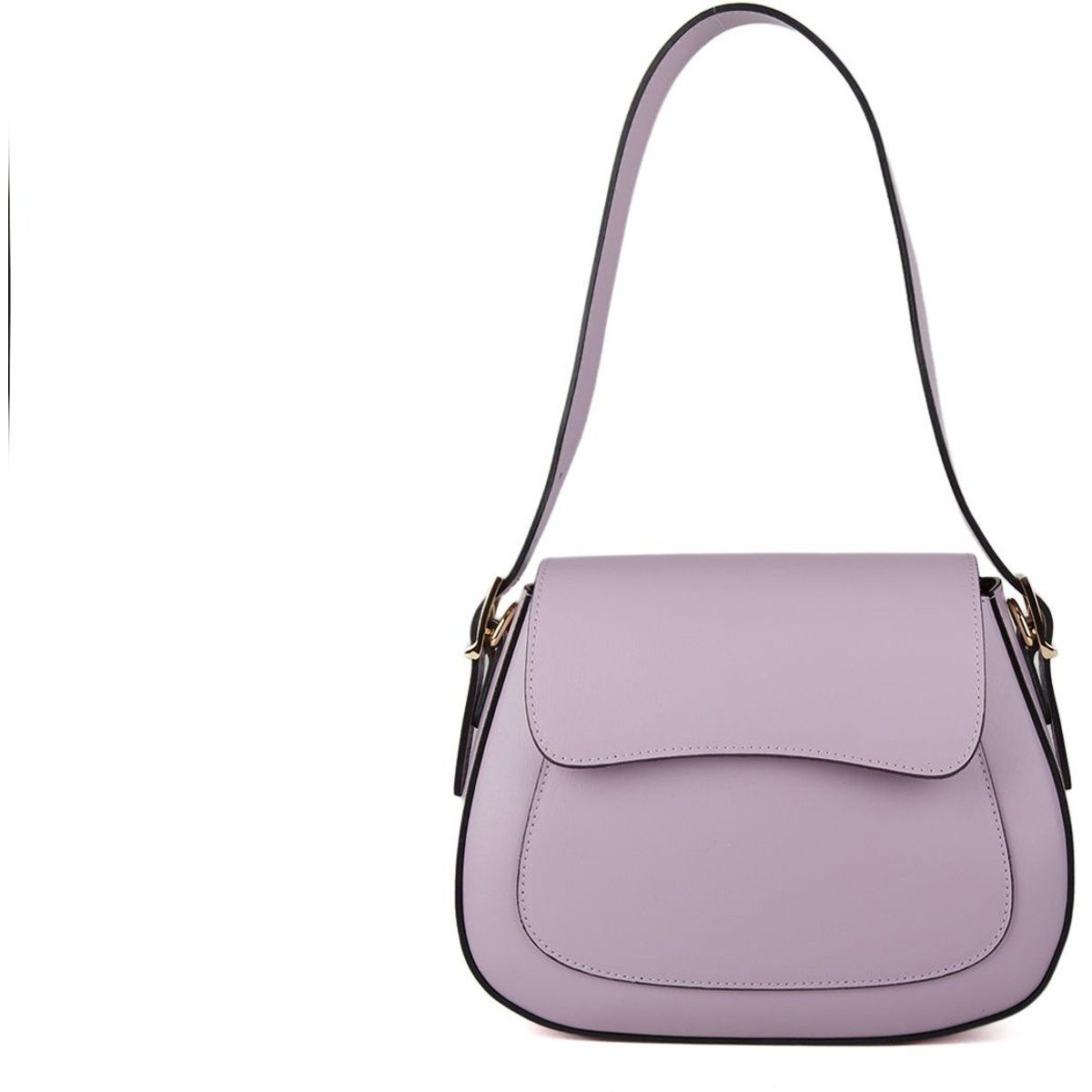 Minimalistische Sattel-Schultertasche aus Leder