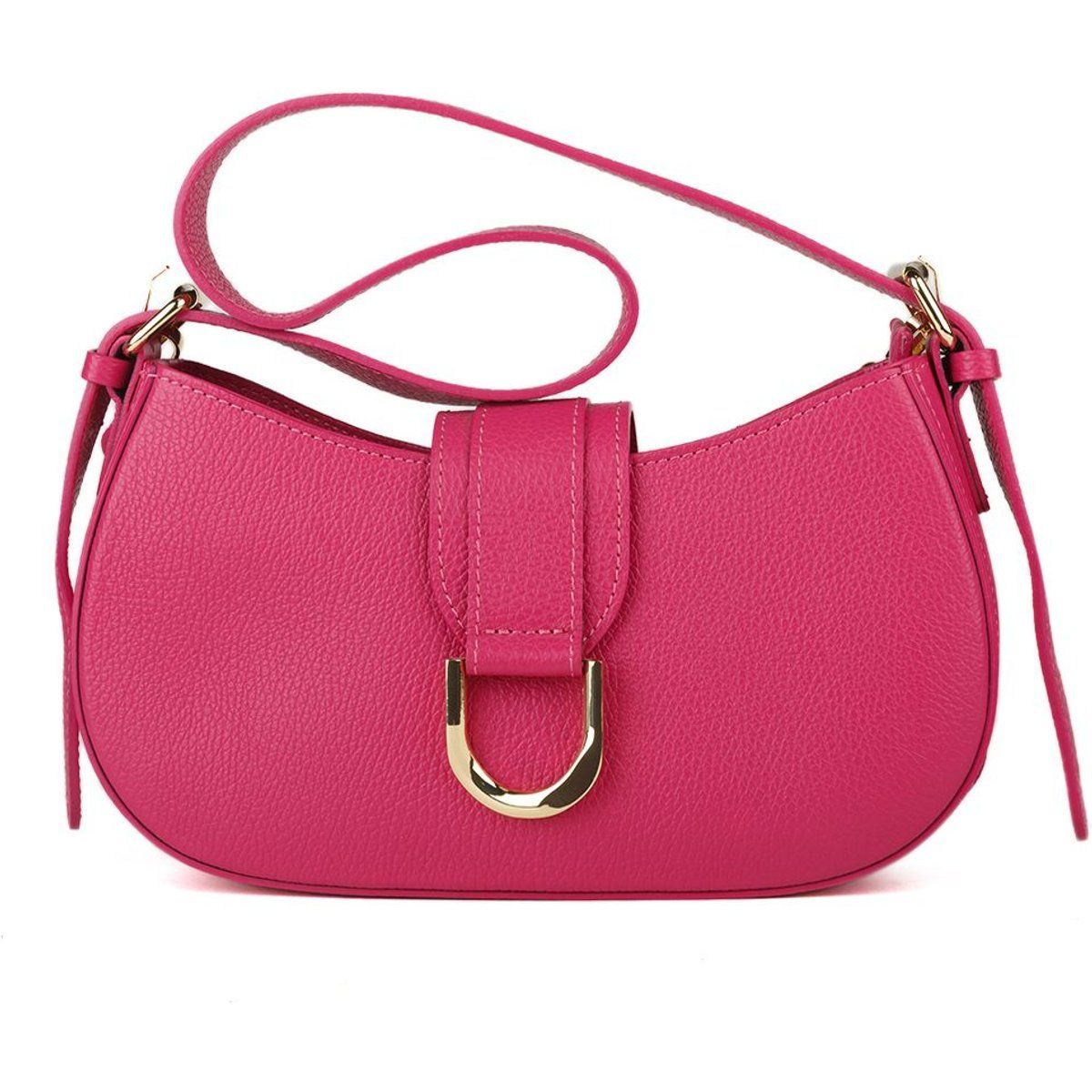 Elegante Halbmond-Schultertasche aus Leder