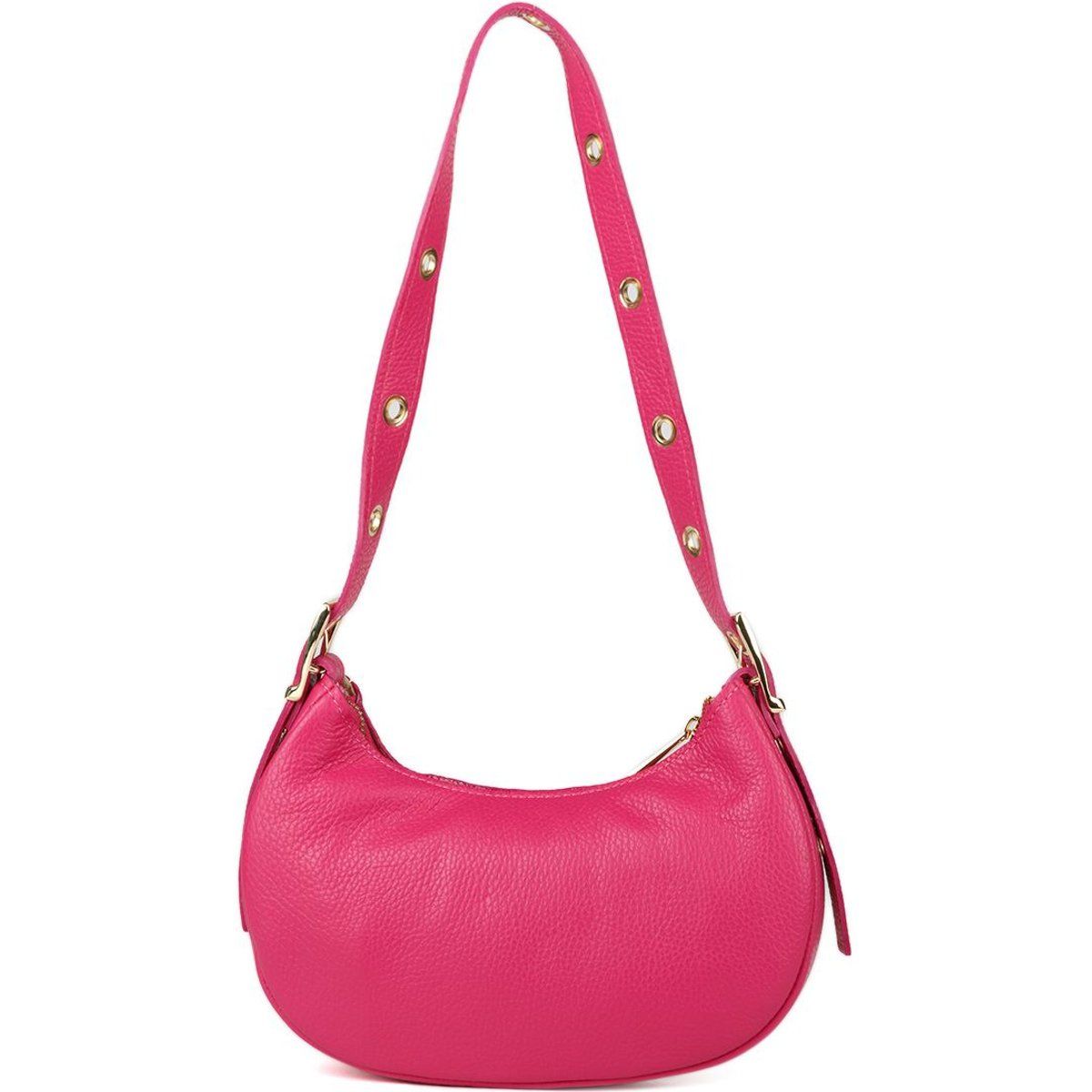 Sichelförmige Leder-Schultertasche