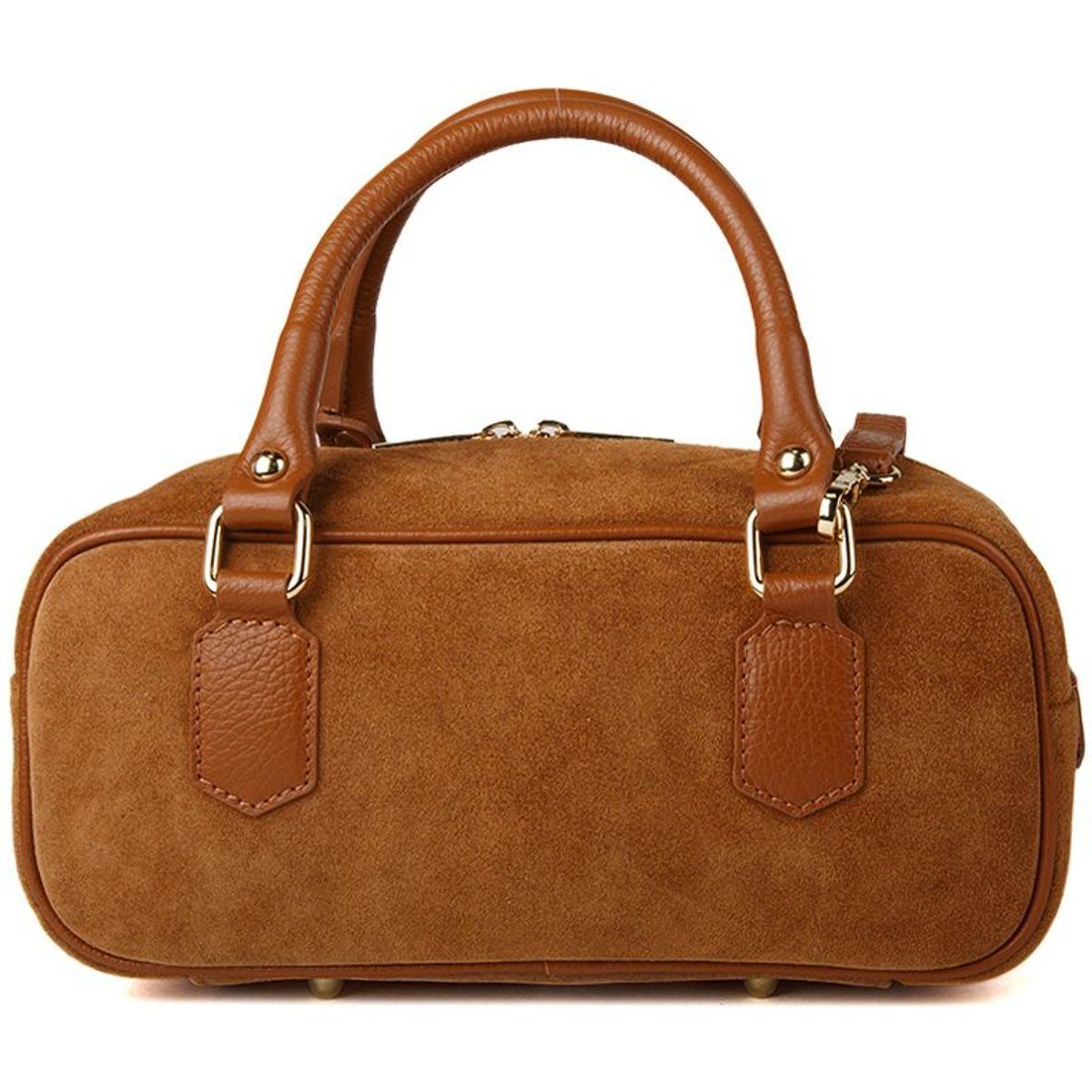 Handtasche aus Wildleder im Bowler-Stil