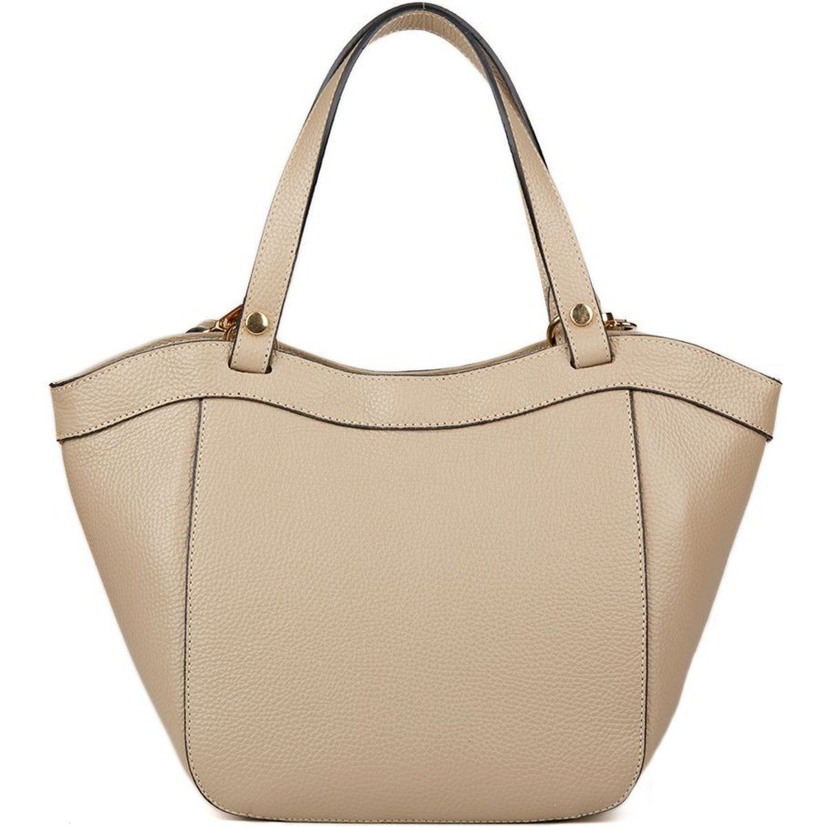Elegante Schultertasche aus genarbtem Leder
