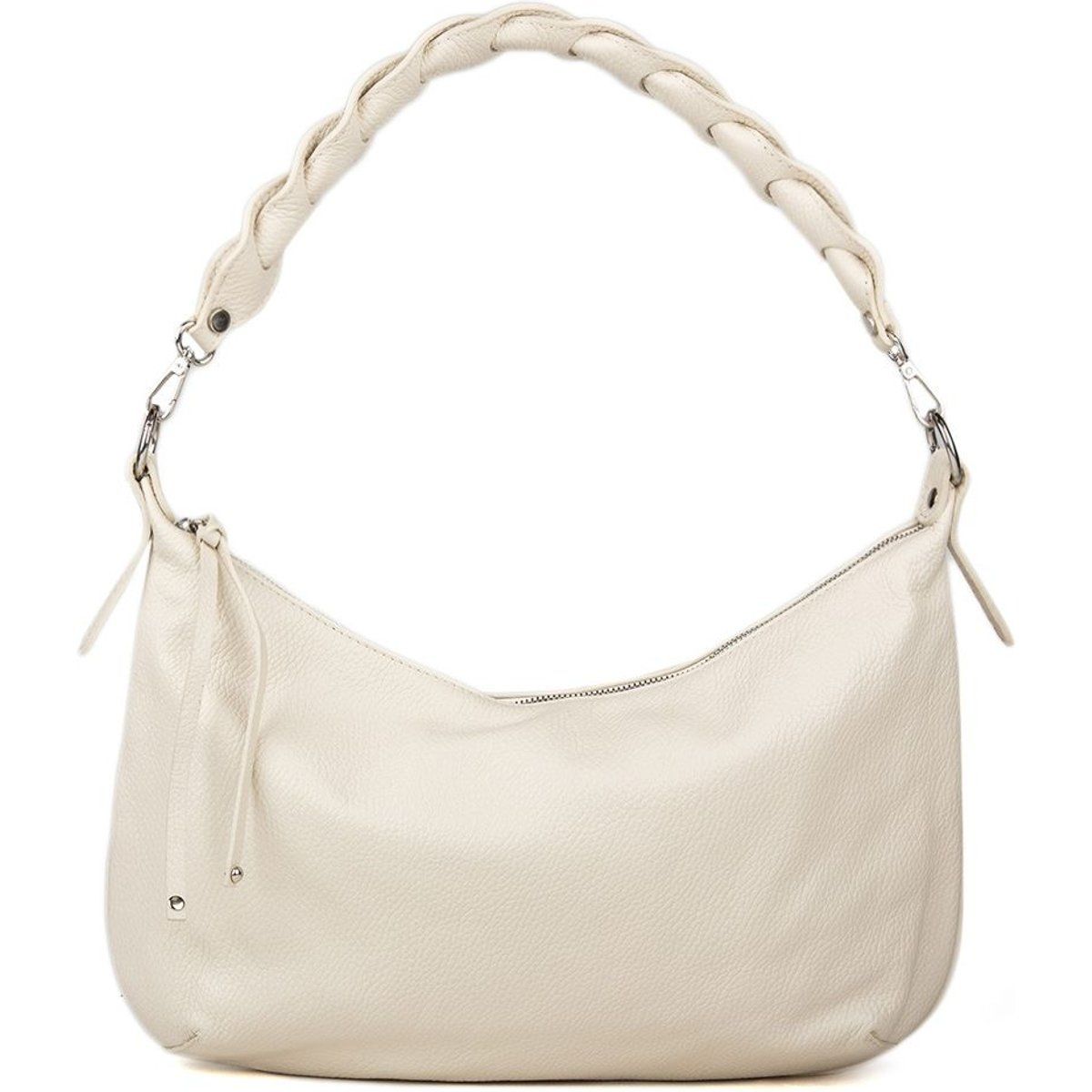 Hobo-Tasche aus Leder mit geflochtenem Henkel