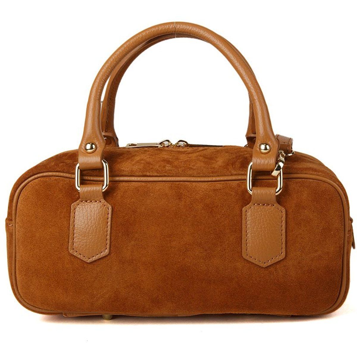 Bowling-Handtasche aus Wildleder