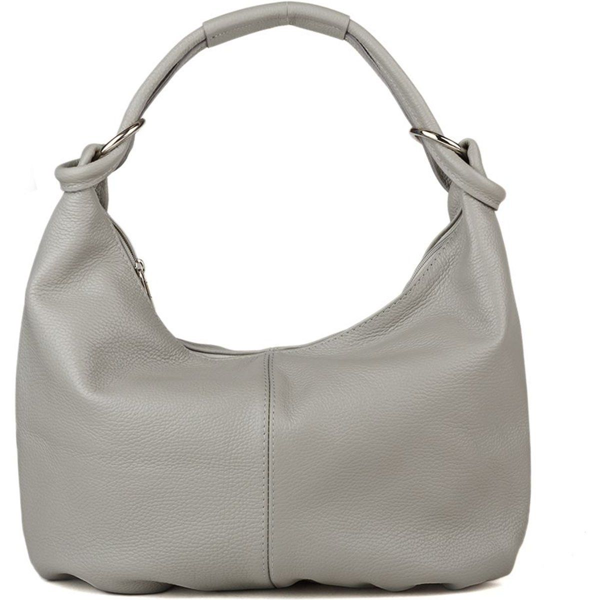 Minimalistische Hobo-Schultertasche aus Leder