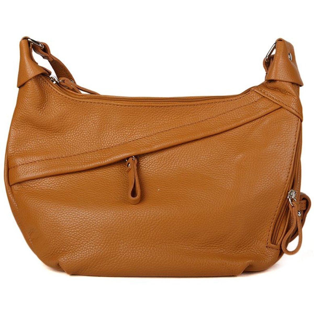 Weiche Hobo-Schultertasche aus Leder