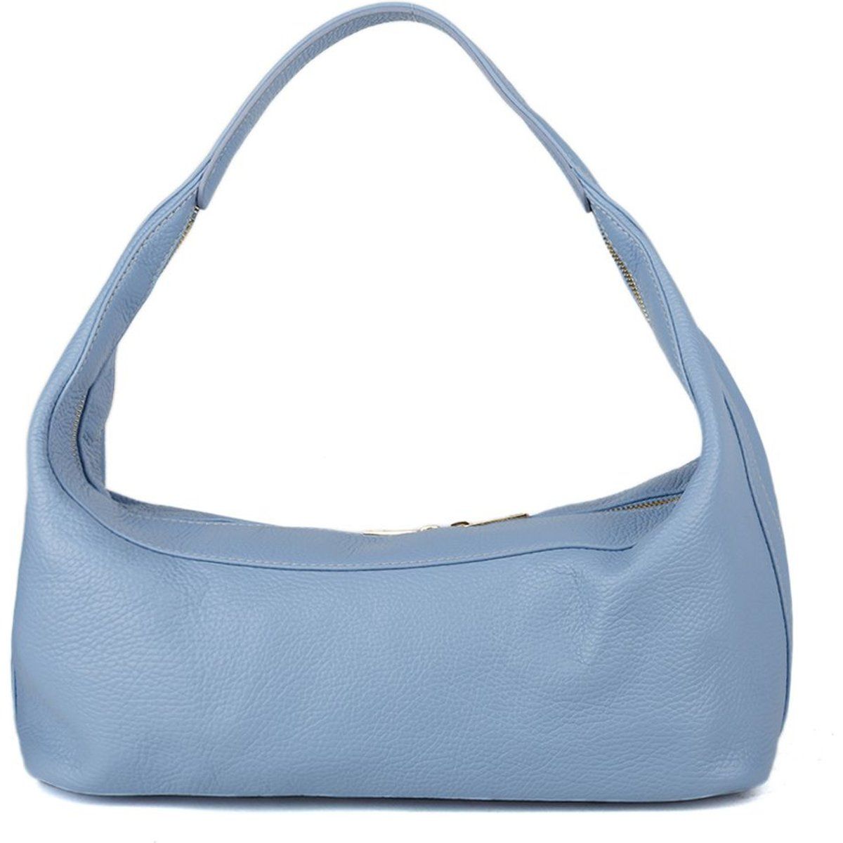 Geschwungene Schultertasche aus Leder