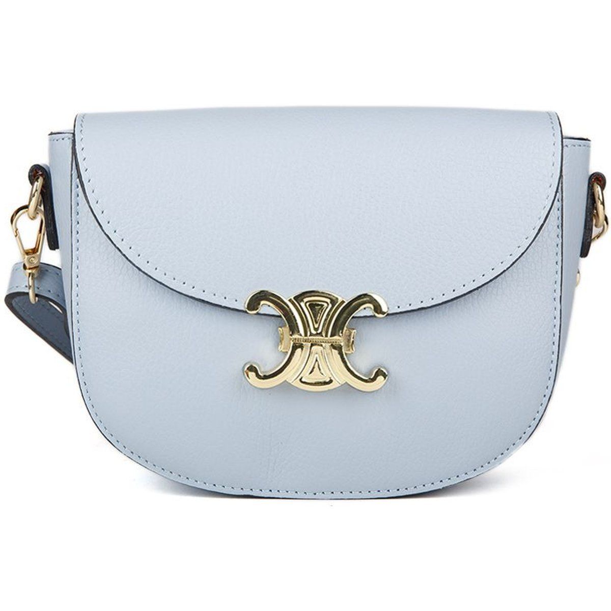 Leder-Satteltasche mit Emblem