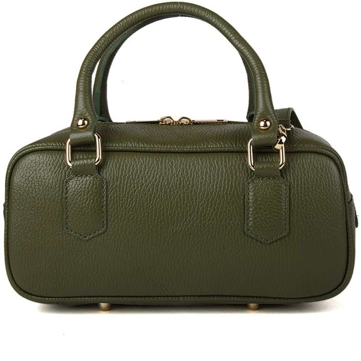 Genarbte Leder-Henkeltasche